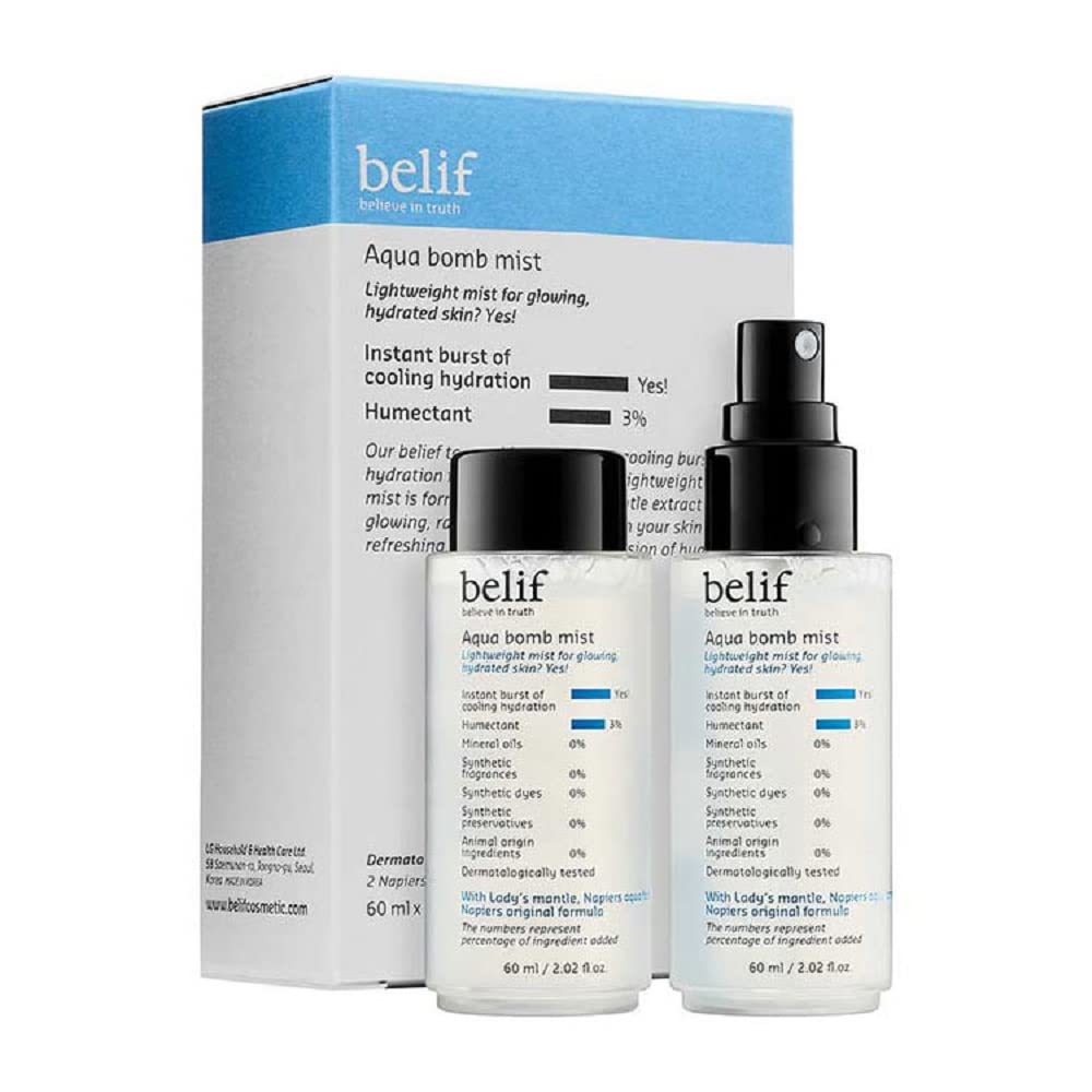 Amazon.com: belif Aqua Bomb Mist | Lightweight Facial Mist for Dry